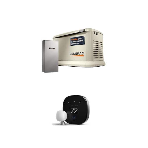 26000-Watt Dual Fuel Home Standby Generator with Smart Home Monitoring, 200-AMP Transfer Switch and Smart Thermostat