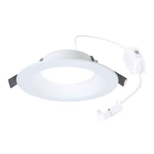 QuickLink 6,6 in., 2700K-5000K Selectable CCT Integrated LED Recessed Light Baffle Trim in White