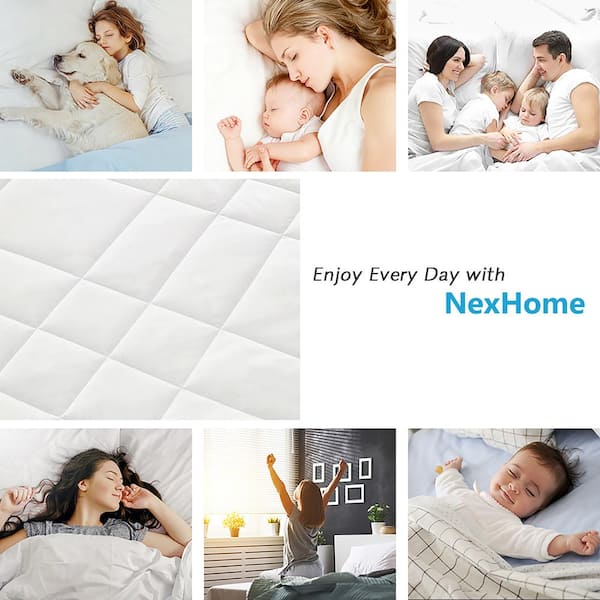 https://images.thdstatic.com/productImages/88d4cbbb-9407-44ce-8e25-2658c80cf083/svn/nexhome-mattress-covers-protectors-90001-1d_600.jpg