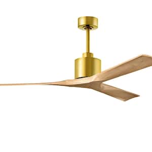 Nan 60 in. 6-Fan speeds Ceiling Fan in Brass with Reversible Motor