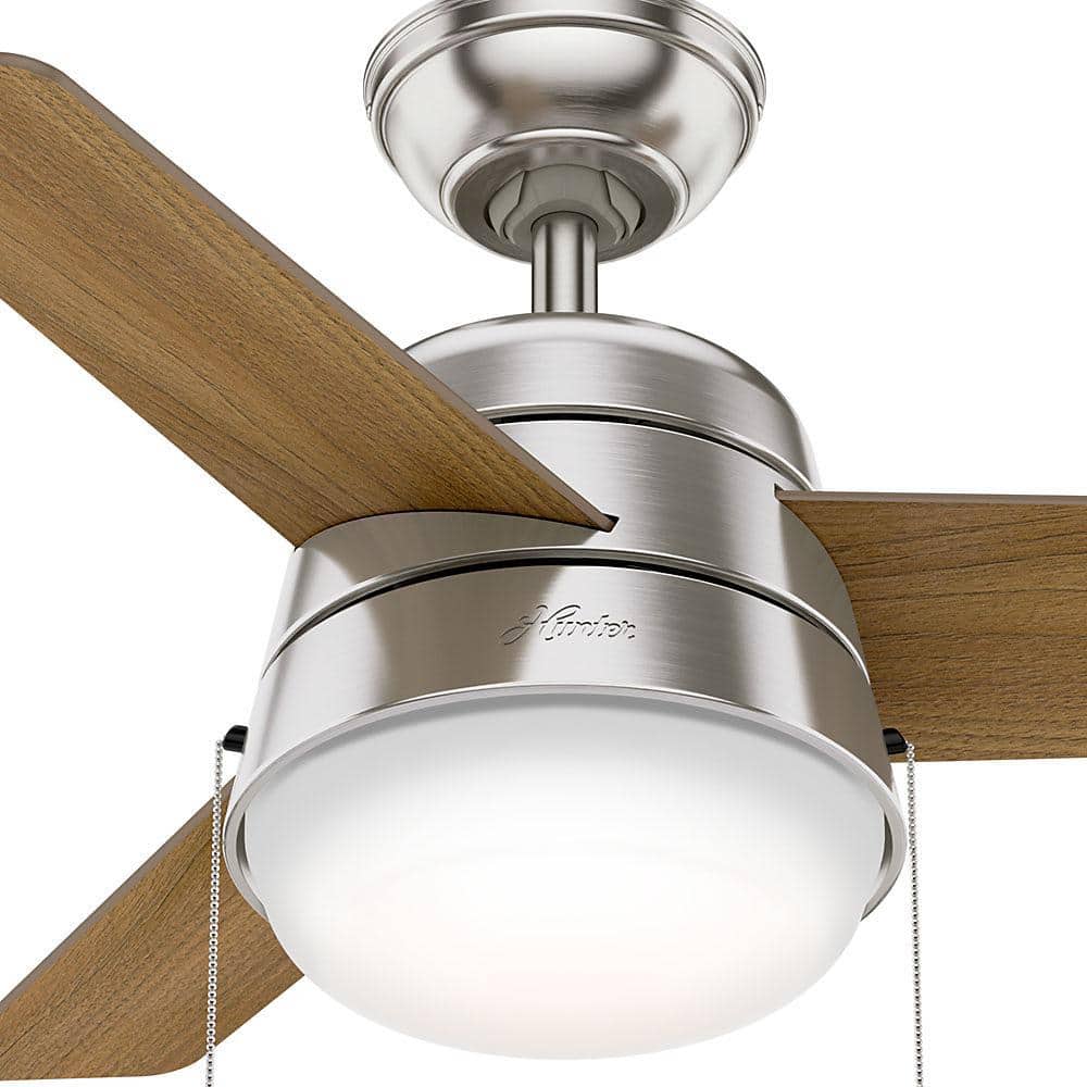 36'' Brushed Nickel Ceiling Fan with LED Light Kit