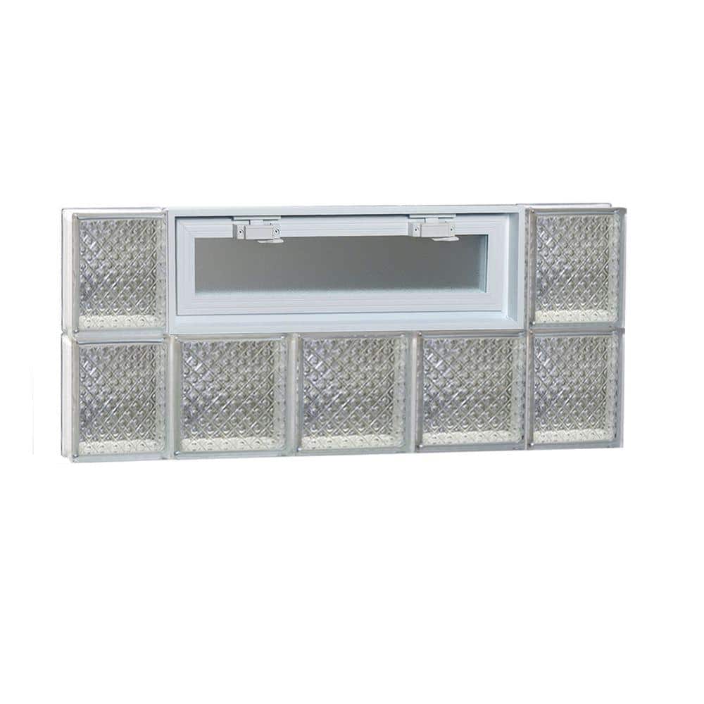 34.75 in. x 15.5 in. x 3.125 in. Frameless Diamond Pattern Vented Glass Block Window price history on PriceWatchPro