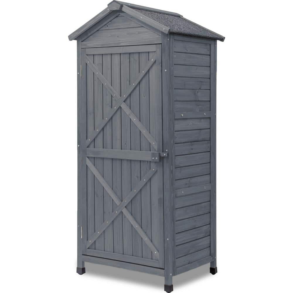 Natalie 1.5 ft. W x 2.1 ft. D x 5.13 ft. Natural Wooden Garden Storage Shed