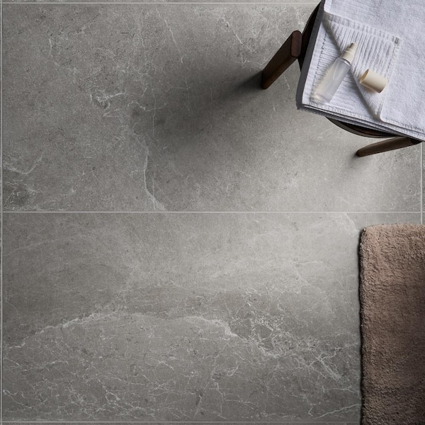 todayful brushed volume stole GRAYグレー Ivy Hill Tile LithoTech Silver Gray 23.62 in. x 47.24 in