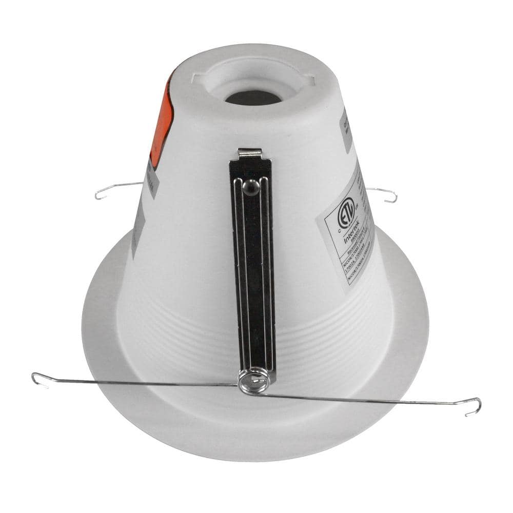 White Aluminum Wet-Location Rated Recessed Light Trim