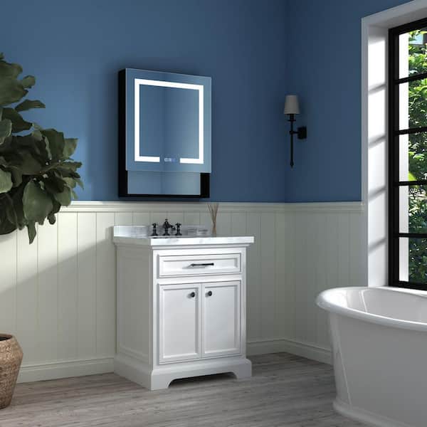 ExBrite Bathroom Light Narrow Medicine Cabinets with Vanity Mirror Recessed  or Surface 20 x 32 Inch 