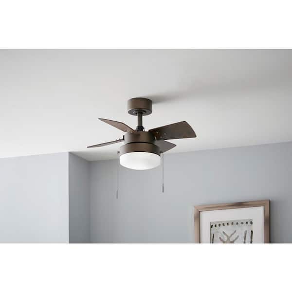 Hampton Bay Metarie II 24 in. Indoor Oil Rubbed Bronze Ceiling Fan with Light
