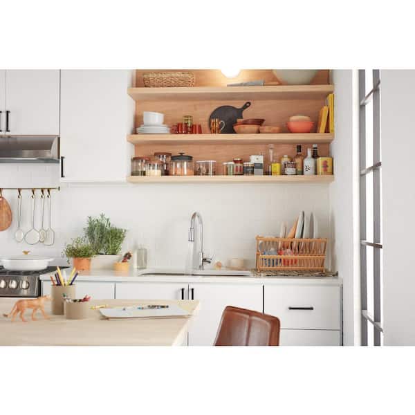 Peerless Flute Single Handle Pull Down Sprayer Kitchen Faucet in