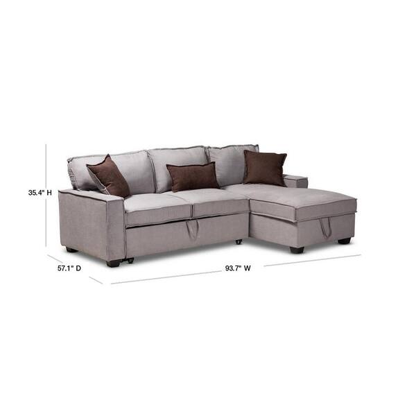 Hiltons Sectional Sofa With Sleeper And Storage Baci Living Room