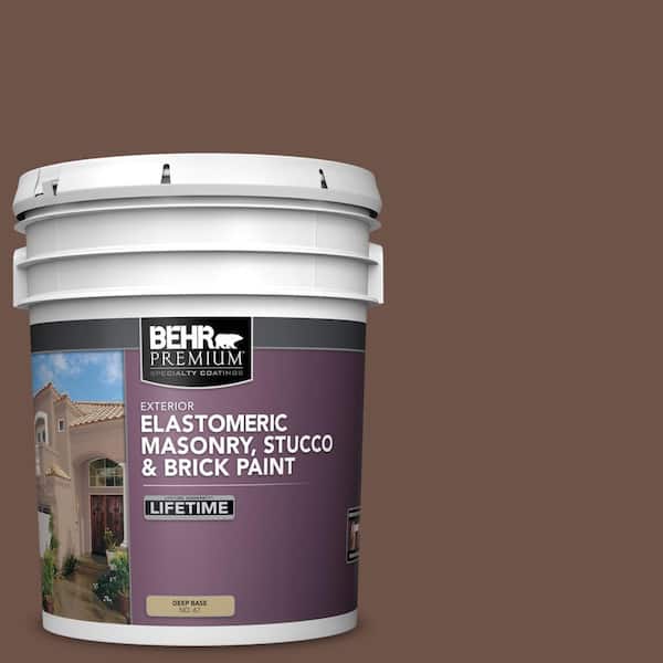 BEHR PREMIUM 5 gal. #N230-7 Rustic Tobacco Elastomeric Masonry, Stucco and Brick Exterior Paint