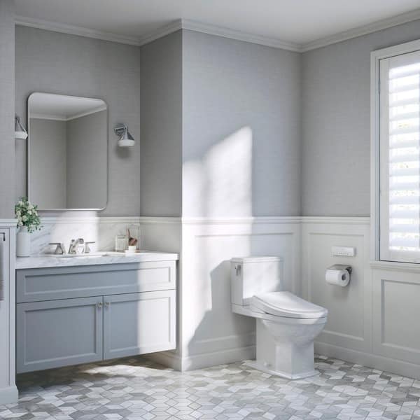 S7A WASHLET+ Elongated Electric Bidet Seat for WASHLET+ Toilet with EWATER+ Auto Open/Close Classic Lid in Cotton White
