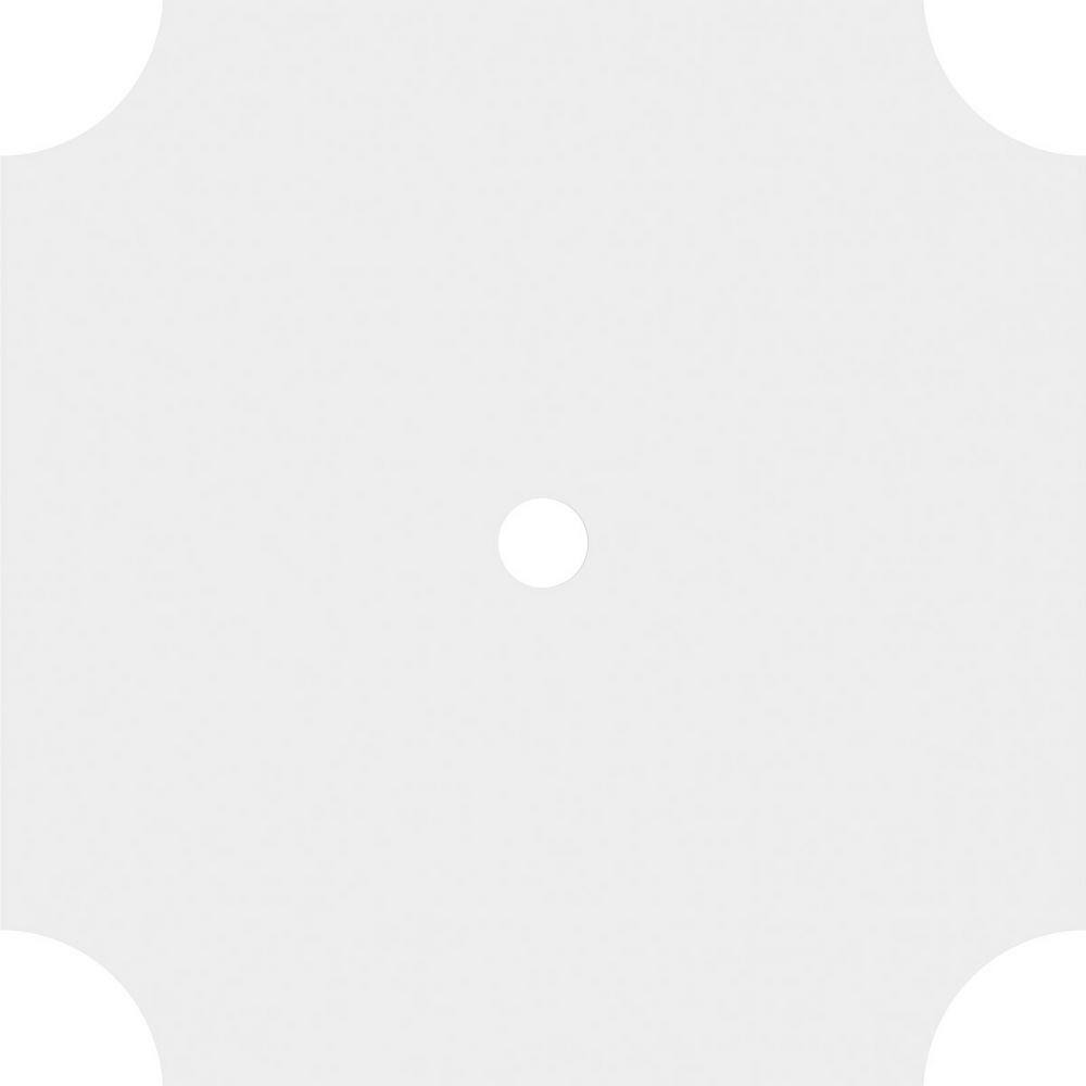 12" White PVC Square Ceiling Medallion