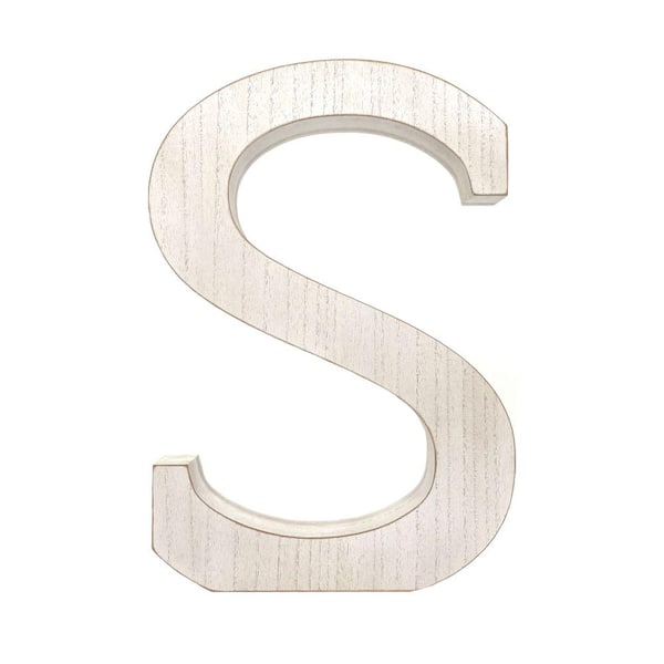 Decorative Monogram Wood Letter S, Wooden Decorative Letters Standing