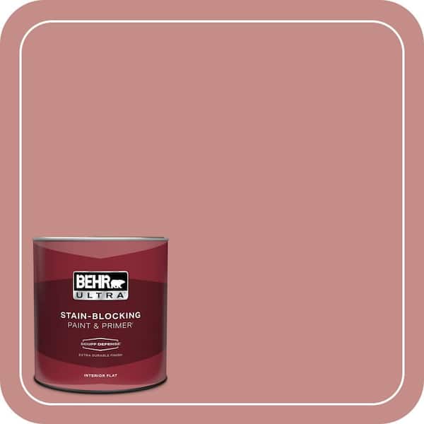 BEHR ULTRA 1 qt. #BIC-32 Grand Sunset Extra Durable Flat Interior Paint & Primer