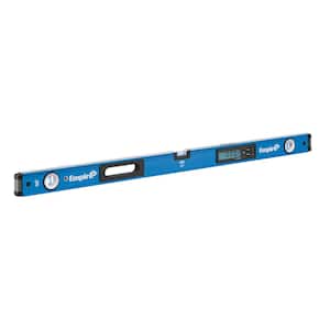 48 in. Digital Box Level with Case and 8 in. Magnetic Torpedo Level and Rafter Square in True Blue