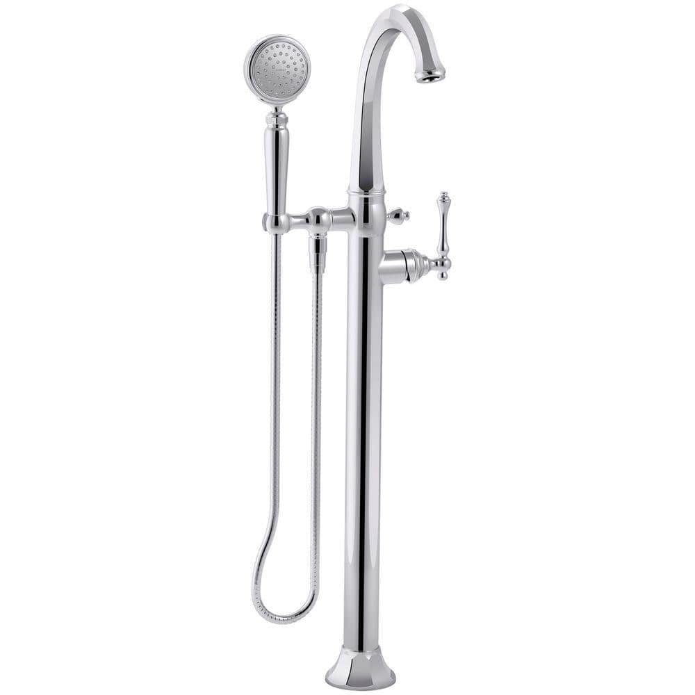 KOHLER Kelston 1Handle Floor Mount Claw Foot Tub Faucet with Hand