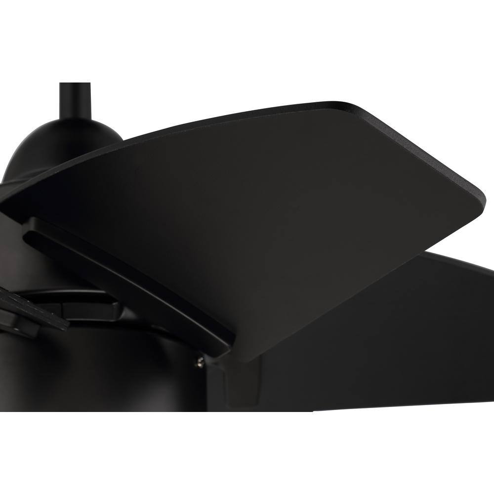 Flat Black 24'' Ceiling Fan with LED Light and 6 Plywood Blades