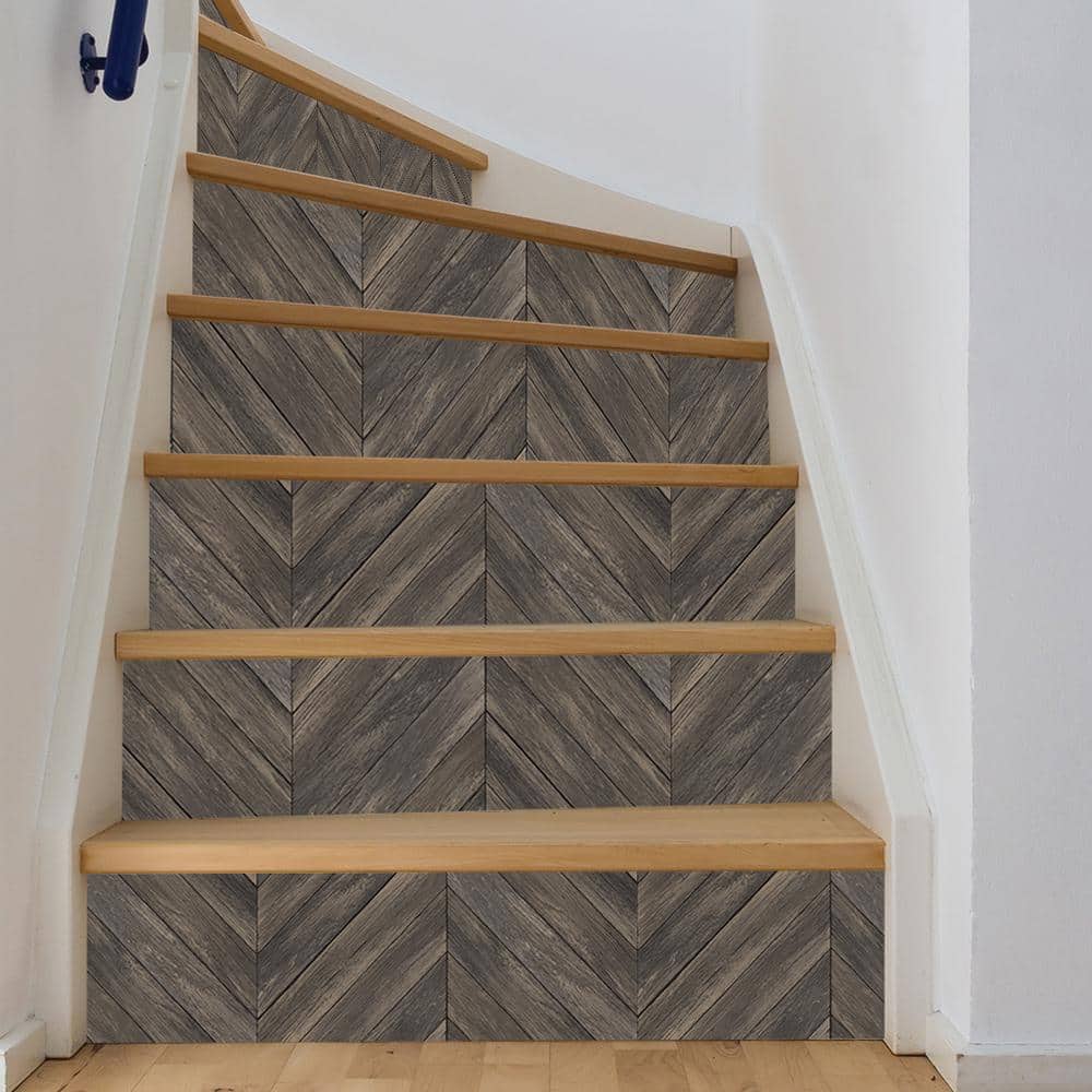 Wildwood Walnut Herringbone Peel and Stick Wallpaper