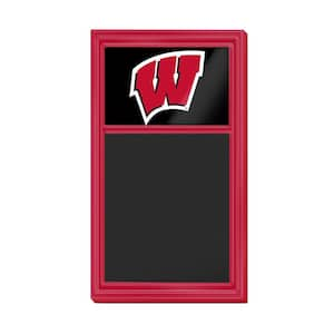 31.0 in. x 17.5 in. Wisconsin Badgers Plastic Chalkboard