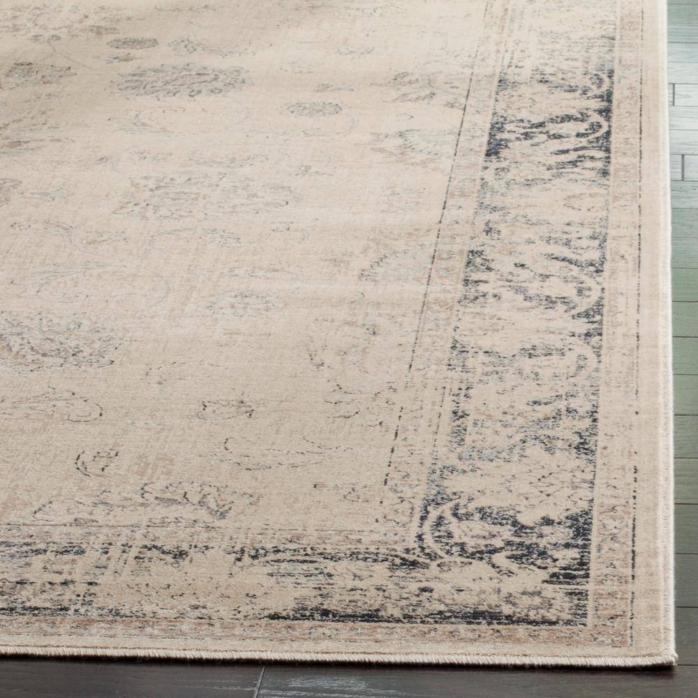 Hand-Knotted Elegance Stone Blue Viscose Area Rug, 5'3" x 7'6"