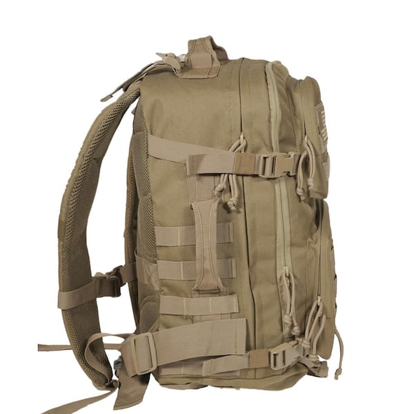 Rockland Military Tactical 20 in. Tan Laptop Backpack B03A-TAN - The Home  Depot