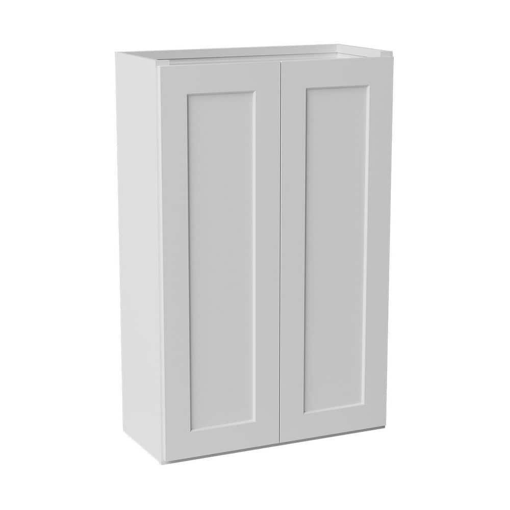 27 in. W x 12 in. D x 42 in. H Ready to Assemble Solid Wood Shaker Wall Kitchen Cabinet in White price history on PriceWatchPro