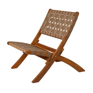 Sava Brown Wood Folding Lawn Chair