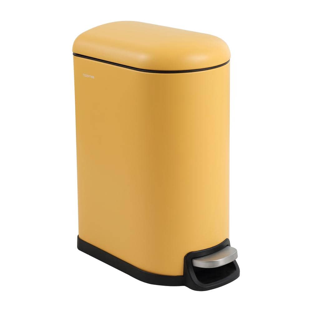 happimess Roland Mini 2.6 Gal. Daffodil Yellow Step-Open Trash Can