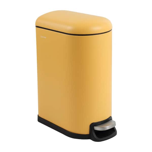 happimess Roland Mini 2.6 Gal. Daffodil Yellow Step-Open Trash Can