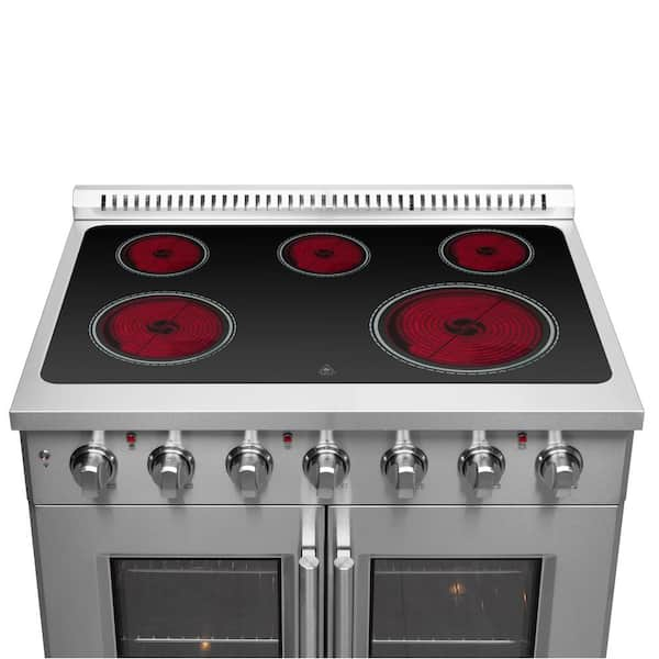 Forno Galiano 36 in. Freestanding Pro Gas Range with 6 Sealed Burners and  Electric 240-Volt Oven in Stainless Steel FFSGS6156-36 - The Home Depot