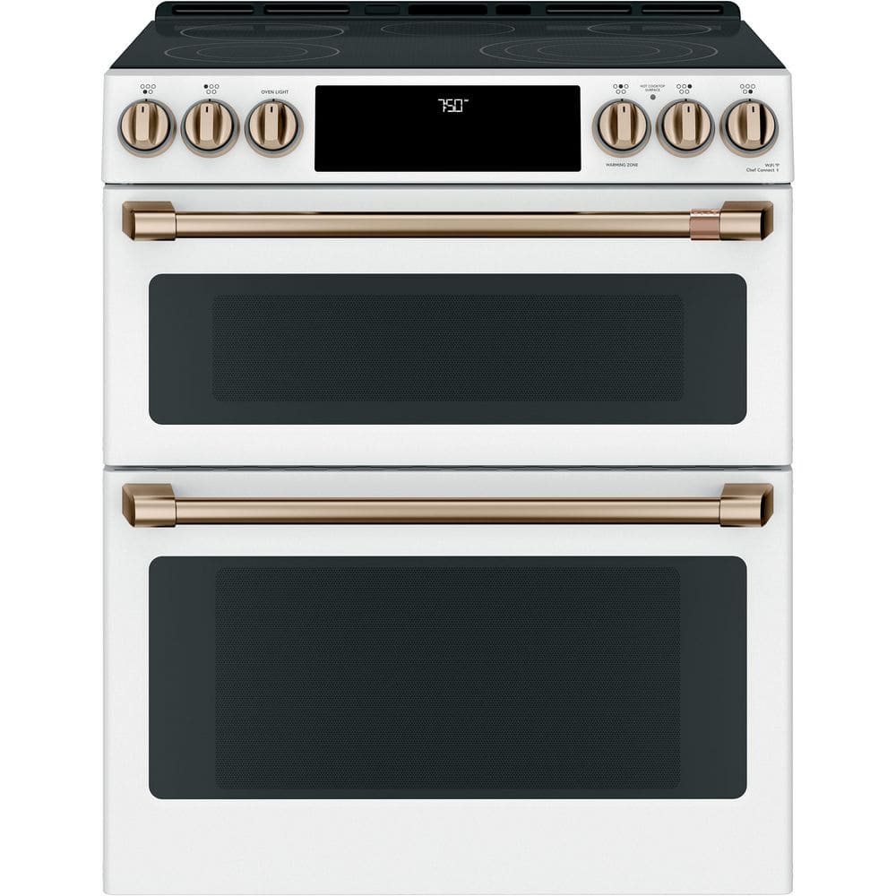 30 in. 4 Burner Element Smart Slide-In Electric Range in Matte White with True Convection, Air Fry