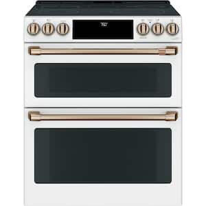 30 in. 4 Burner Element Smart Slide-In Electric Range in Matte White with True Convection, Air Fry