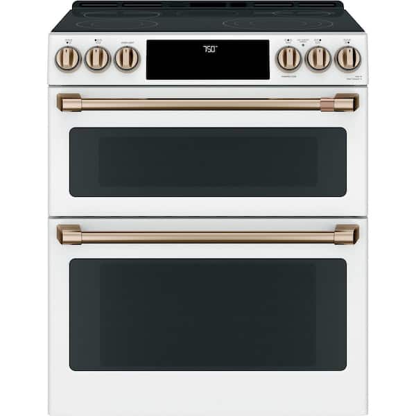 30 in. 4 Burner Element Smart Slide-In Electric Range in Matte White with True Convection, Air Fry