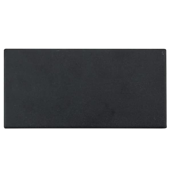 Merola Tile Piscina Brick Matte Nero 4-7/8 in. x 9-5/8 in. Porcelain Floor and Wall Take Home Tile Sample