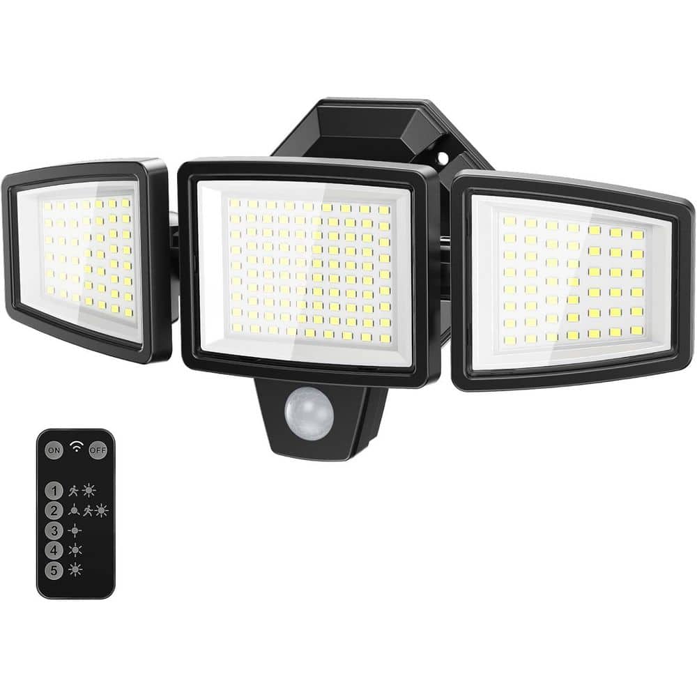 65-Watt 6500 Lumens 120° Black Motion Activated Outdoor Integrated LED Flood Light Adjustable Panels price history on PriceWatchPro