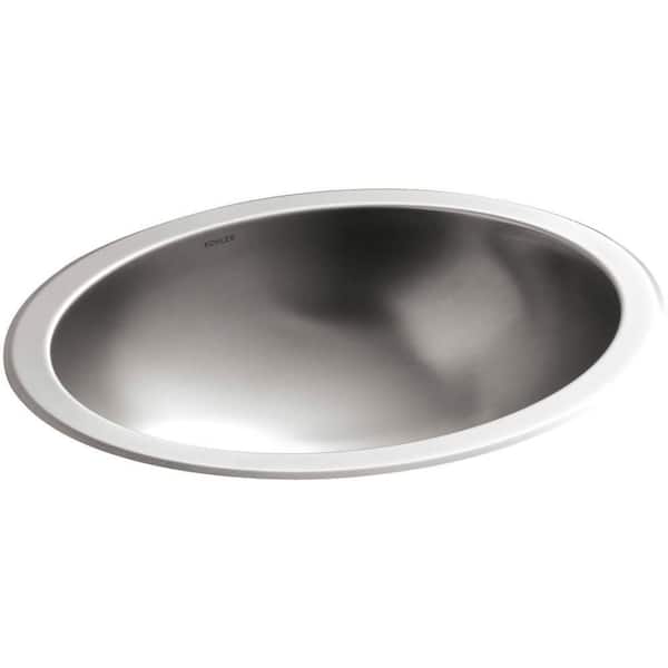 Bachata Drop-in or Undermount Stainless Steel Bathroom Sink in Satin Finish without Overflow Drain