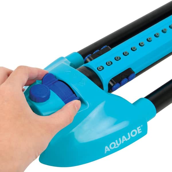 Aqua Joe 4973 Sq. ft. Indestructible Metal Base Oscillating Sprinkler