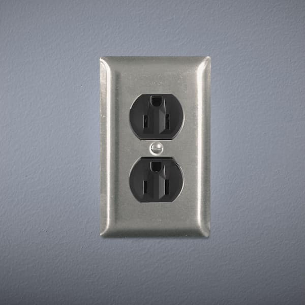 Pass & Seymour 302/304 S/S 1 Gang Duplex Jumbo Wall Plate, Stainless Steel (1-Pack)
