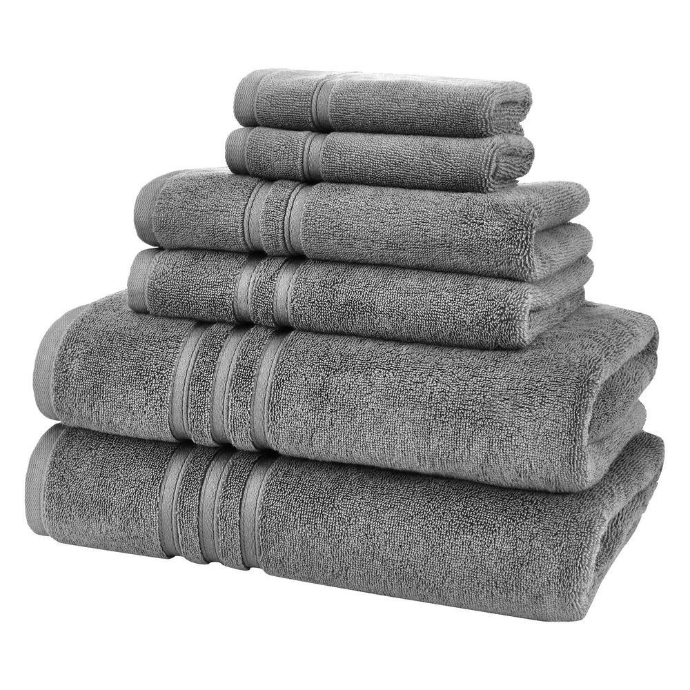 charcoal color bath towels