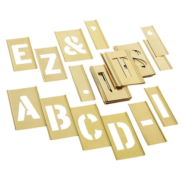 Brass Stencils - Letters and Numbers, 3 S-1964 - Uline
