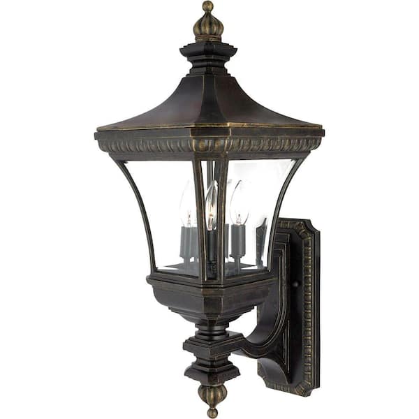Monroe 3-Light Imperial Bronze Outdoor Incandescent Wall Lantern