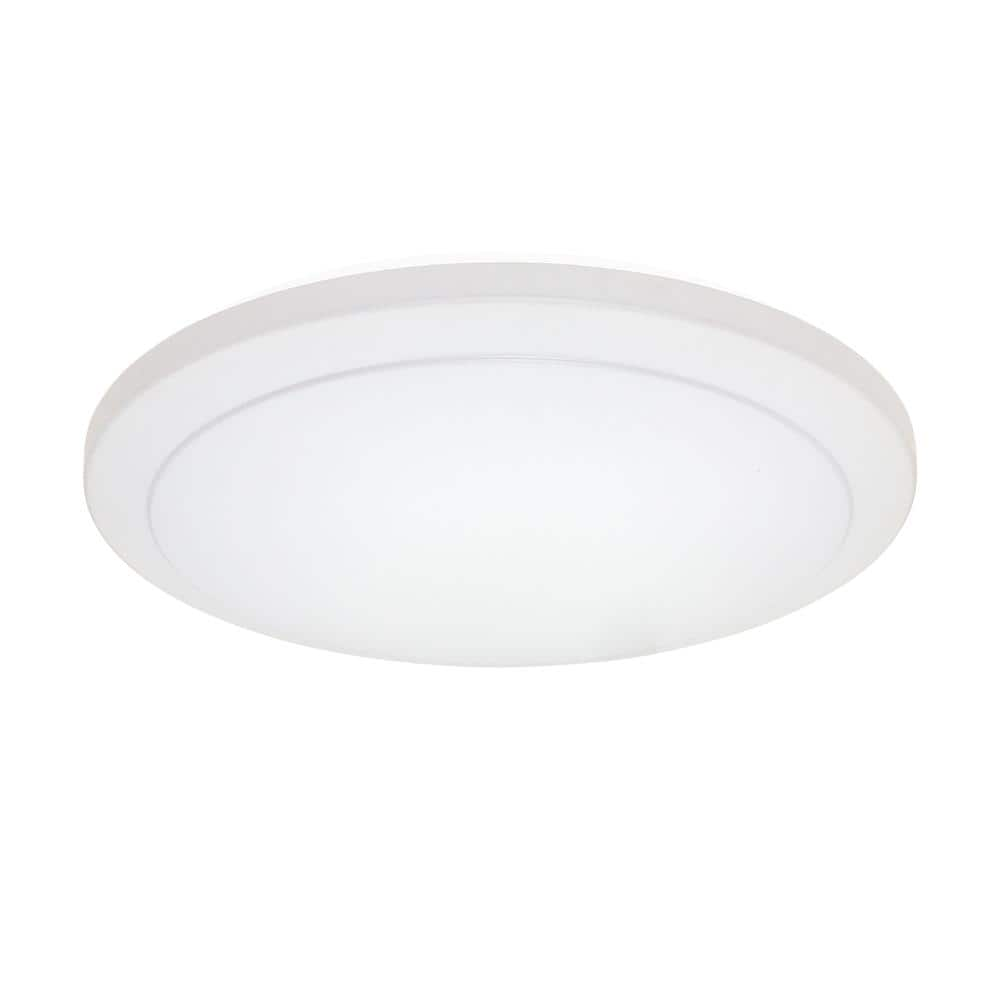 Commercial Electric 16 in. Low Profile LED Flush Mount Round Closet Light Fixture 1700 Lumens 3000K 4000K 5000K Dimmable Hallway Stairwell