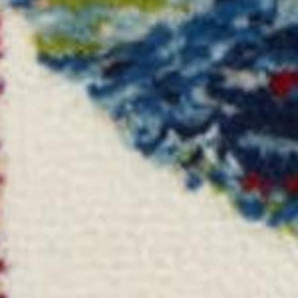 8' X 10' Gray and Black Floral Medallion Non Skid Area Rug