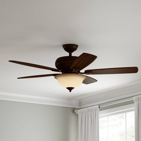 Hampton selling Bay Southwind 52 in. Indoor LED Venetian Bronze Ceiling Fan with 5 Rever