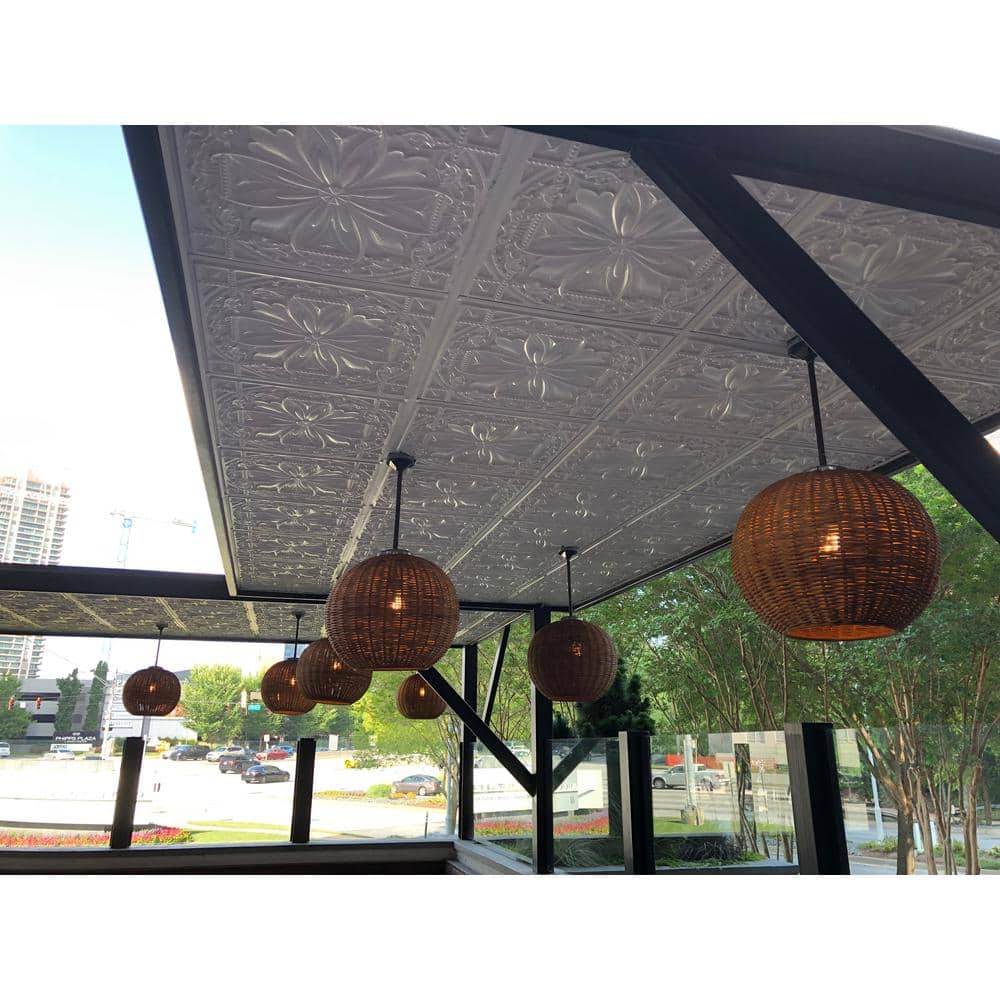 Milan 2' x 2' Antique Taupe PVC Ceiling Tiles