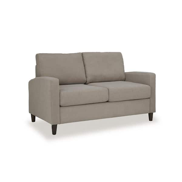 HOMESTYLES Blake 56 in. Beige Modern Polyester 2-Seat Loveseat with Armrests