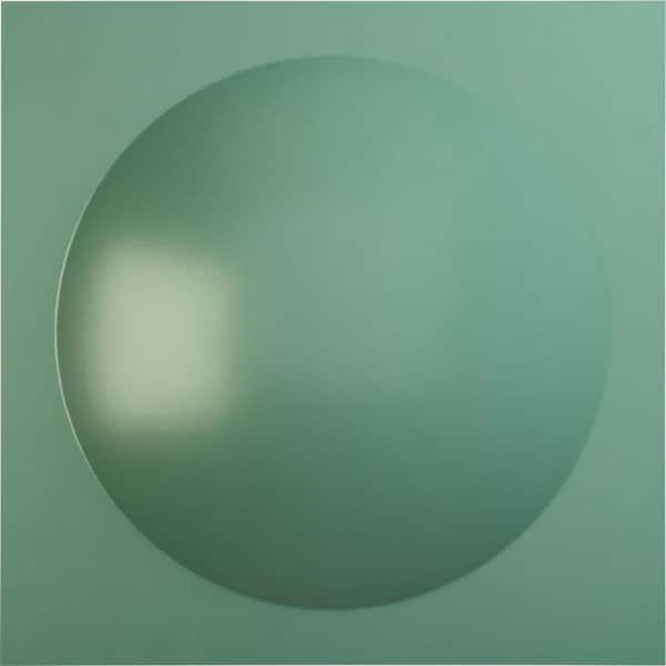 Ekena Millwork Sloane Sea Mist 3 in. x 1-5/8 ft. x 1-5/8 ft. Green PVC Decorative Wall Paneling 12-Pack
