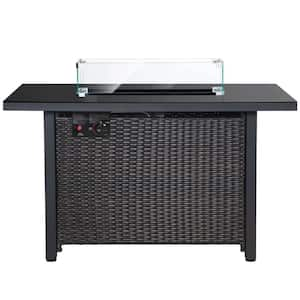 Black rattan 2024 table only