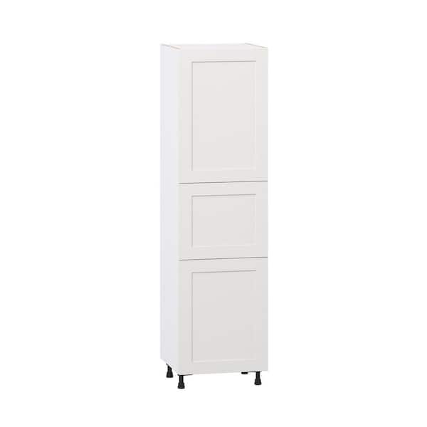 Roseland 24 in. W x 24 in. D x 89.5 in. H Assembled Shaker Pantry Kitchen Cabinet in Warm White
