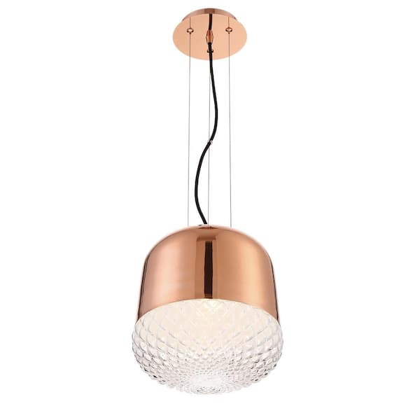 Corson Collection 1-Light Rose Gold Small Pendant